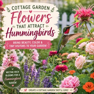 Create a dreamy cottage garden filled with bee balm, climbing roses, lavender, and bright zinnias. These beautiful flowers provide nectar, color, and charm while attracting hummingbirds, butterflies, and other pollinators to your backyard.