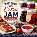 Wondering what to do with all that homemade jam in your pantry? These easy ideas go far beyond toast! Learn how to use strawberry jam, blueberry jam, raspberry jam, peach jam, blackberry jam, and more in breakfasts, desserts, charcuterie boards, drinks, gifts, and everyday meals. Perfect for home canners looking for creative ways to use extra jam.