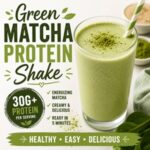 Start your morning with this refreshing Green Matcha Protein Shake! Made with matcha powder, vanilla protein powder, almond milk, and banana, this creamy smoothie packs over 30g of protein and is ready in just 5 minutes. Add collagen or creatine for an extra protein boost!