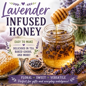 Capture the flavor of summer with homemade lavender infused honey. This easy recipe combines culinary lavender and honey to create a fragrant sweetener for tea, baking, charcuterie boards, and more. Perfect for herb gardeners and anyone who loves cooking with lavender.