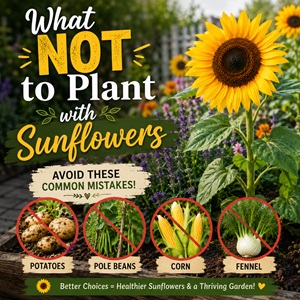 Learn which plants can stunt sunflower growth and which cottage garden flowers help them thrive. Discover why potatoes, corn, and pole beans are poor companions and why nasturtiums, basil, lavender, ageratum, and marigolds are better choices for a beautiful garden.
