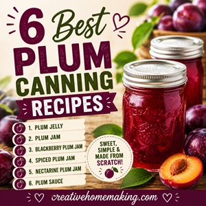 Looking for the best ways to preserve plums? These delicious recipes include plum jelly, plum jam, blackberry plum jam, spiced plum jam, nectarine plum jam, and homemade plum sauce. Perfect for filling your pantry and enjoying simple homemade living all year long.