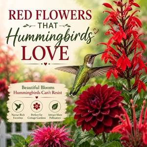 Create a hummingbird-friendly garden with bright red flowers that provide plenty of nectar throughout the growing season. Learn which flowers hummingbirds love most and how to incorporate them into your cottage garden flowers for nonstop color and pollinator activity.