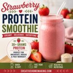 Need a quick, healthy breakfast? This easy strawberry protein smoothie comes together in just minutes with frozen strawberries, protein powder, and Greek yogurt. Add optional collagen, creatine, or greens for an extra nutritional boost. Perfect for simple homemade living, from scratch cooking, and healthy lifestyle inspiration.