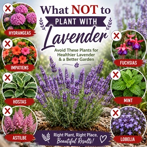 Not every plant makes a good companion for lavender. Learn which flowers and herbs can cause problems and which plants thrive alongside lavender instead. This companion planting guide is perfect for gardeners growing cottage garden flowers, pollinator gardens, and even lavender for homemade lavender recipes.