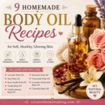 Discover nine easy homemade body oil recipes made with natural ingredients to nourish dry skin. From lavender and chamomile to rose, vanilla, rosemary, and calendula, these DIY body oils are perfect for everyday moisturizing, handmade gifts, and creating your own spa-inspired skincare routine.