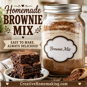 Keep this rich, fudgy Homemade Brownie Mix on hand for quick desserts anytime! This easy recipe is perfect for pantry mixes, makes a thoughtful homemade gift, and is a delicious addition to your collection of mixes from scratch.