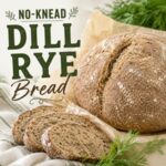 This crusty no-knead dill rye bread has a soft interior, rich rye flavor, and fragrant fresh dill in every bite. It's the perfect homemade loaf for sandwiches, toast, or serving with soup, making it a delicious addition to your homemade pantry and from-scratch kitchen.