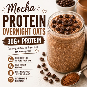 Mocha Protein Overnight Oats (30g+ Protein)