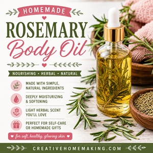 Homemade Rosemary Body Oil Recipe for Naturally Soft Skin