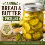 Make your own sweet, tangy, and crisp bread and butter pickles at home. This easy canning recipe is a delicious way to use fresh garden cucumbers and stock your pantry with something your family will love all year long.
