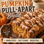 This soft and buttery Pumpkin Pull-Apart Bread is filled with warm pumpkin spice flavor and topped with a simple glaze. A cozy homemade treat that's perfect for fall recipes, breakfast ideas, brunch, and pumpkin recipes.