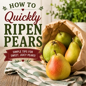 Don't wait days for your pears to ripen on their own! This simple method uses a brown paper bag and an apple or banana to encourage faster ripening. Learn what to look for when checking pears and when to move ripe pears to the refrigerator.