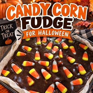 Make this easy Candy Corn Fudge for a fun Halloween treat! This simple fall dessert is perfect for Halloween parties, fall gatherings, school parties, or a spooky night at home. Candy corn makes this fudge extra festive for the season.