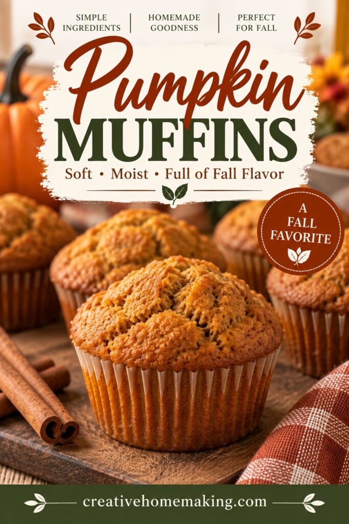 Bring a little fall baking into your kitchen with these delicious pumpkin muffins. This cozy fall recipe is simple to make and perfect for breakfast, snacks, lunchboxes, or enjoying with a cup of coffee on a chilly morning.