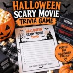 How well do you know your favorite scary movies? This Halloween horror movie trivia game is a fun activity for Halloween parties, movie nights, classroom parties, or a spooky night with friends.