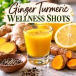 Add a little zing to your morning with this easy turmeric ginger lemon shot! Made with fresh turmeric root, ginger, peeled lemon, and black pepper, this simple juice recipe takes just minutes to prepare. Perfect for anyone exploring homemade juices and wellness shots.