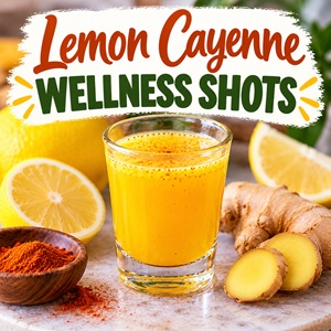 Love fresh citrus with a little heat? These homemade lemon cayenne shots combine tangy lemon, spicy cayenne, and optional fresh ginger for a bold, flavorful drink. Make them in minutes with a juicer or simply mix everything by hand. Save this easy homemade juice recipe for later!