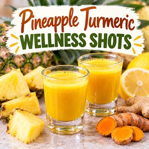 Looking for an easy homemade wellness shot recipe? These pineapple ginger turmeric shots combine fresh pineapple, turmeric root, ginger, and lemon for a refreshing juice you can make in minutes. Perfect for your morning routine and easy to customize with your favorite fresh ingredients!