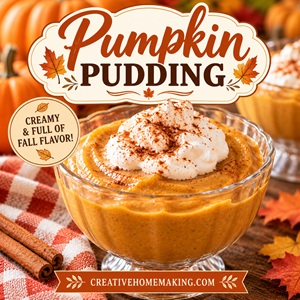 Easy Homemade Pumpkin Pudding with Whipped Cream